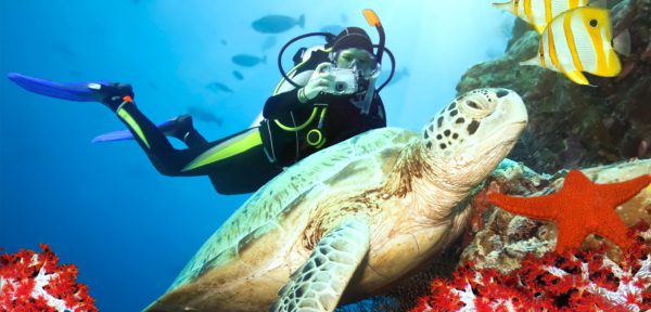 Scuba diving on maldives